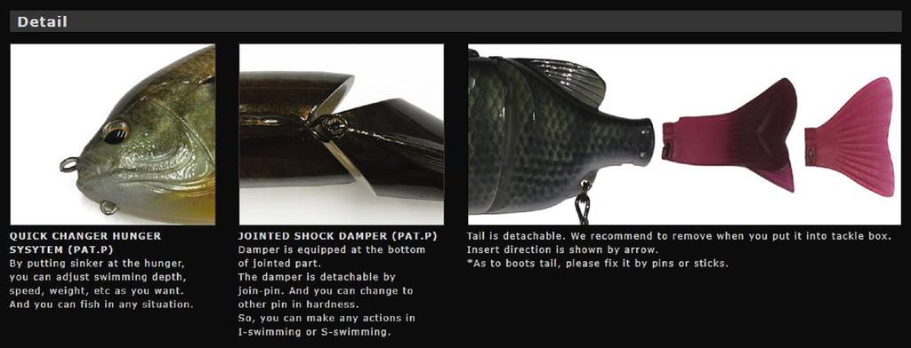 Imakatsu Gillroid Boots Tail 157 Mm 2.6 Oz Floating Lure 868 (8362)