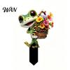 Garden Stake Cartoon Frog Stake, 2D Acrylic Cute Decoration, Waterproof Themed Outdoor Yard Art for Lawn Flower Bed Planter Decor