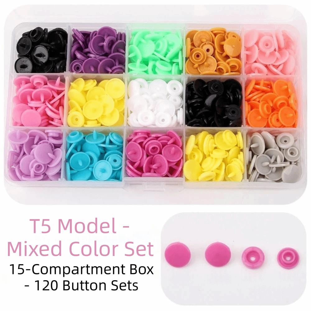 Resin Snaps Fastener Pliers Kit Colored Press Stud Buttons Snap Buttons Baby Clothes