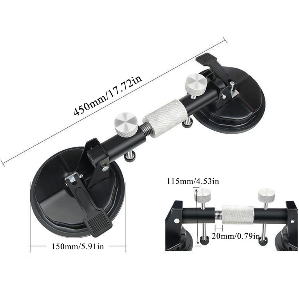 Присоски Сверхмощная Алюминиевая Вакуумная Пластина Ручка Держатель Стекла Крючки для Подъема Большого Стекла/Плитки Подъемник/Перемещение Стекла/Инструмент для Удаления Вмятин