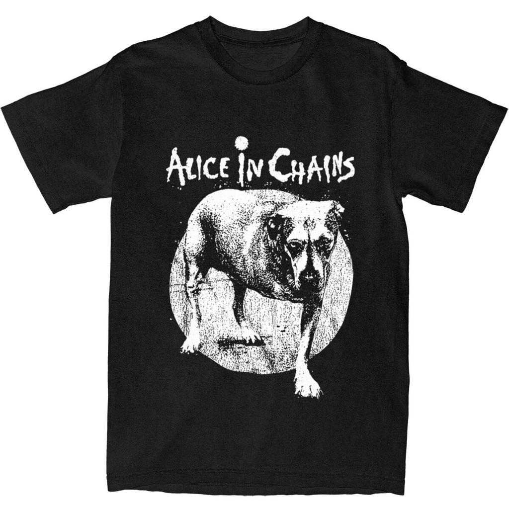 Мужская женская футболка Alice In Chains Rock Art Animal DOG футболки хип-хоп летняя футболка Y2K Базовый дизайн хлопковая одежда подарок