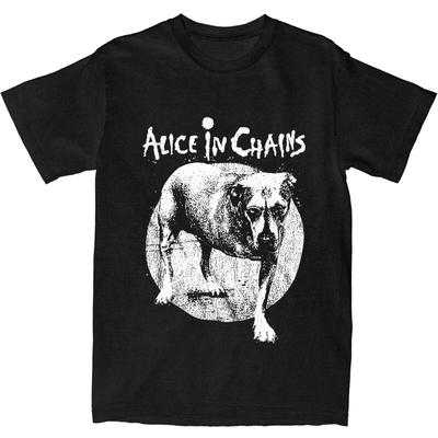 Мужская женская футболка Alice In Chains Rock Art Animal DOG футболки хип-хоп летняя футболка Y2K Базовый дизайн хлопковая одежда подарок