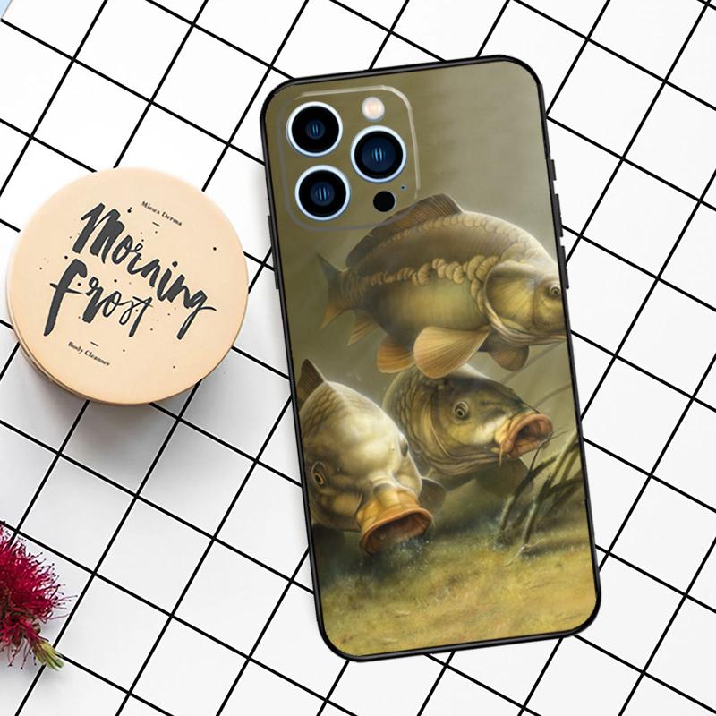 Рыбалка на карпа Чехол Для iPhone 16 15 14 11 12 13 Pro Max Mini X XR XS Max 7 8 16 15 Plus Чехол Funda