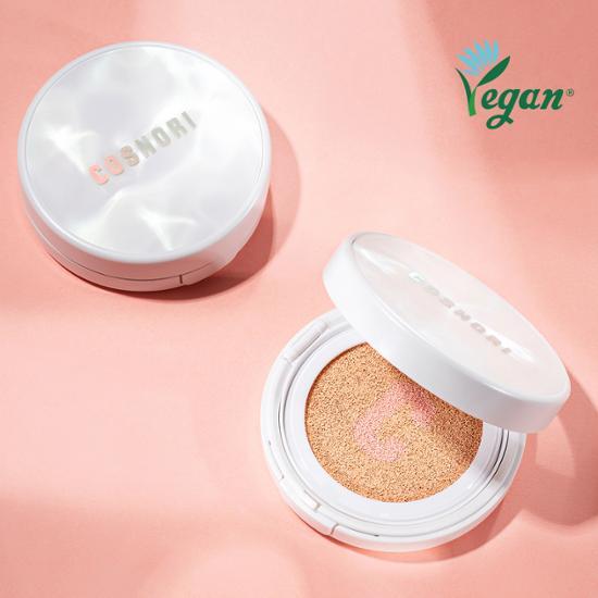 Cosnori Blossom Tone-Up Vegan Cushion Clear (Product + Refill)