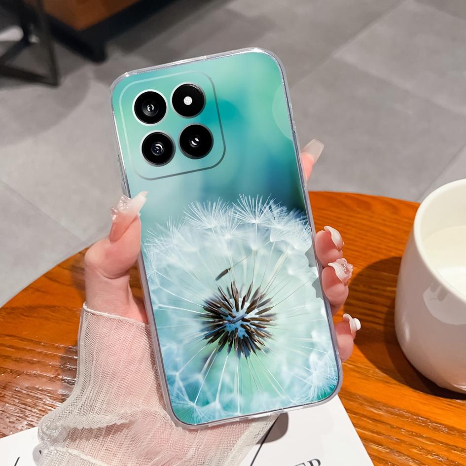 Чехол для телефона для Xiaomi Poco X6 F5 14 Pro C50 C51 Capa с фруктовым узором Высокое качество ТПУ Мягкий силиконовый противоударный прозрачный бампер для Xiaomi Shell