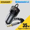 Essager Bluetooth 5.3 Car Charger 3.5mm Jack AUX Cable 35W Fast Charging For iPhone16 15 Huawei Samsung Bluetooth Car Chargers