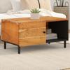  Coffee Table, 80x50x40 Cm, Solid Acacia Wood