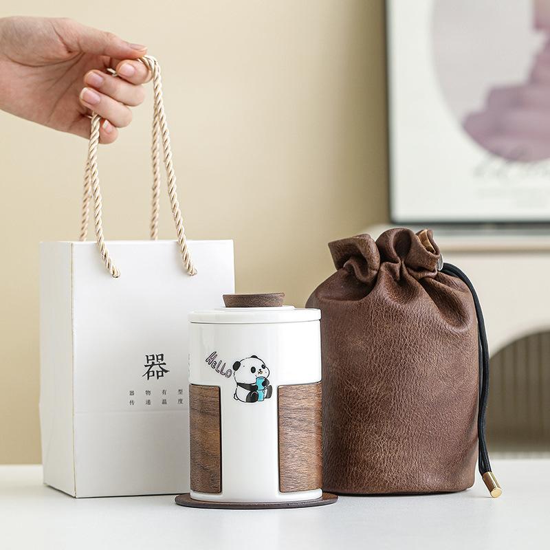 Здравствуйте, Керамическая чашка из нефрита сует панды с крышкой, Чашка для разделения чая для пары, Личная специальная чашка