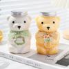 Одноразовые бутылки для напитков, милый медведь, пластиковый стаканчик, бутылки для хранения сока, напитков