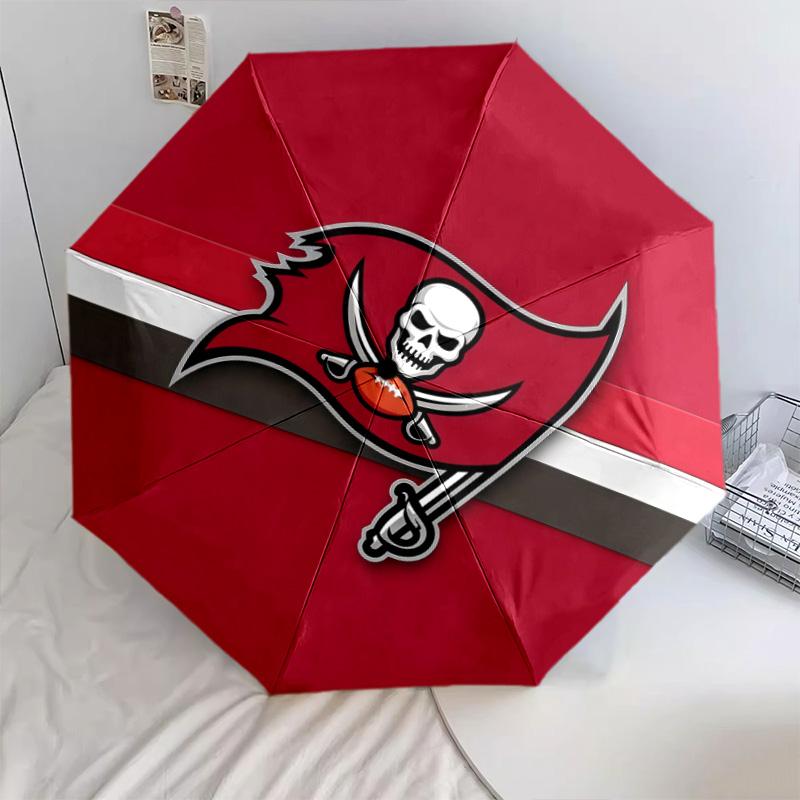 Tampa Bay Buccaneers2pattern, automatic folding umbrella, portable and foldable design, 8 ribs, a Christmas or birthday gift.