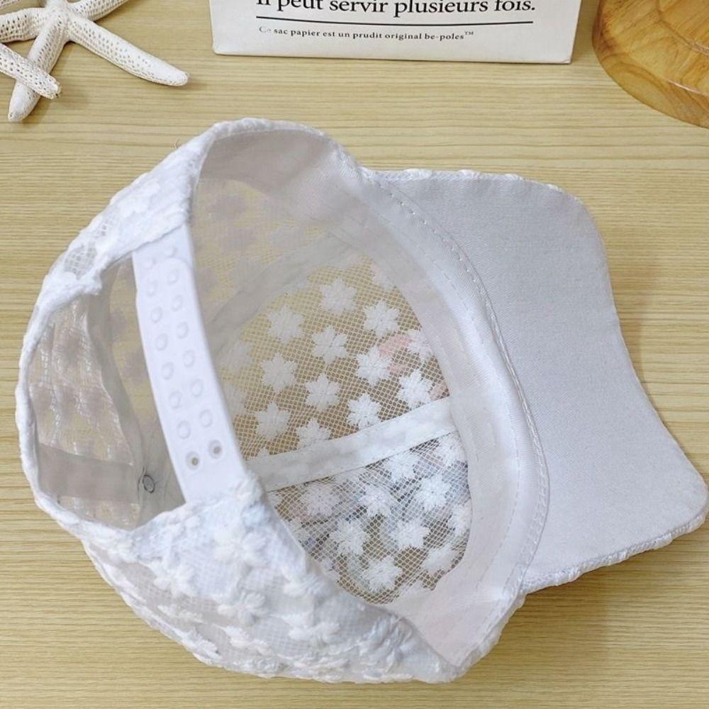 Летняя шляпа с вышитым язычком, солнцезащитная кепка с цветами, новая кружевная бейсболка