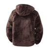 Mens Winter Fleece Hooded Puffer Jacket Thick Warm Loose Casual Coat Teens