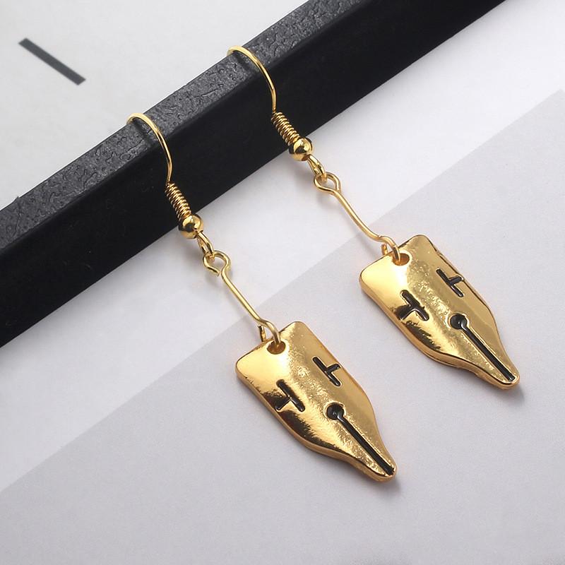 Jojo Rohan Kishibe Cartoon Style Alloy Earrings For Men Women Cosplay Accessories