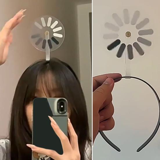 Унисекс Обруч для волос Легкий Удобный в носке Вращающаяся Повязка на голову с Дизайном Символа Загрузки Фиксация Волос Повседневное Украшение