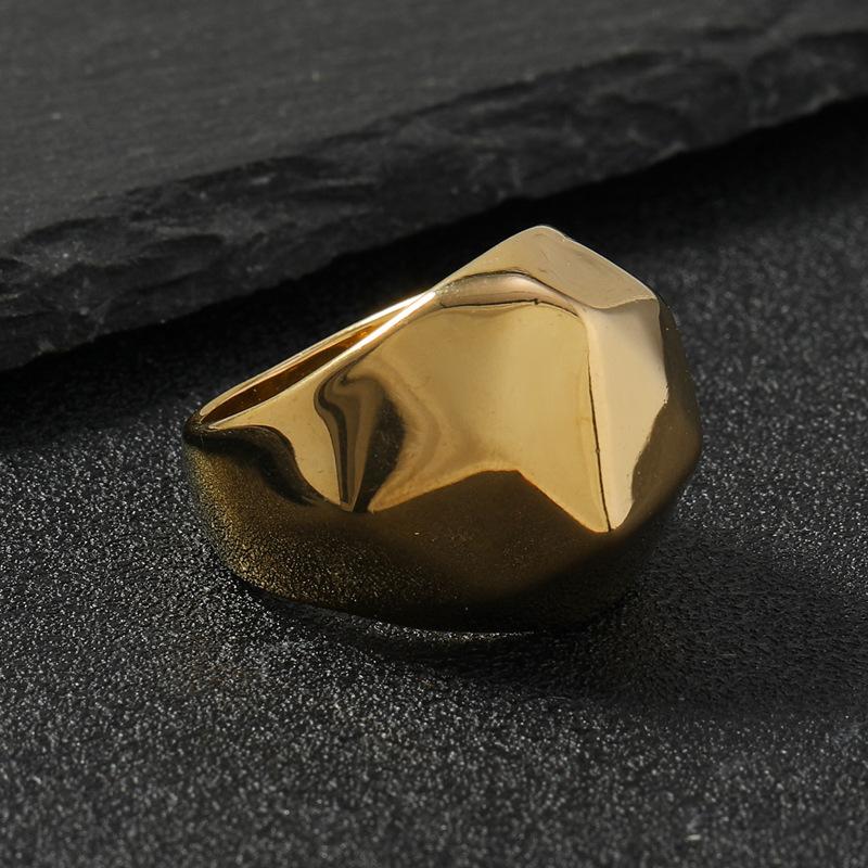 Изделия из литой титановой стали, простое кольцо из нержавеющей стали с яркой многогранной огранкой, мужские украшения