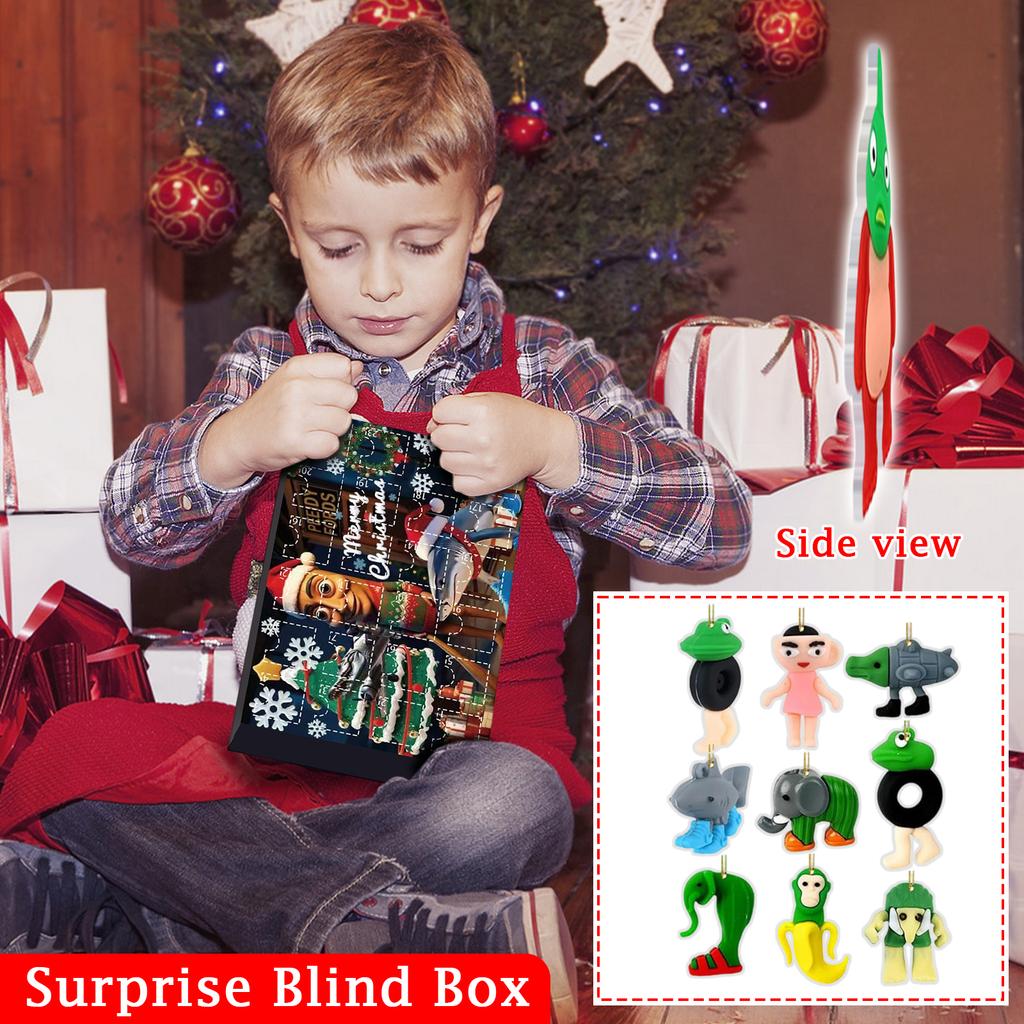 2D Flat Acrylic Pendant Airplane Box, Countdown Christmas Advent Calendar Blindbox, Christmas Tree Ornament