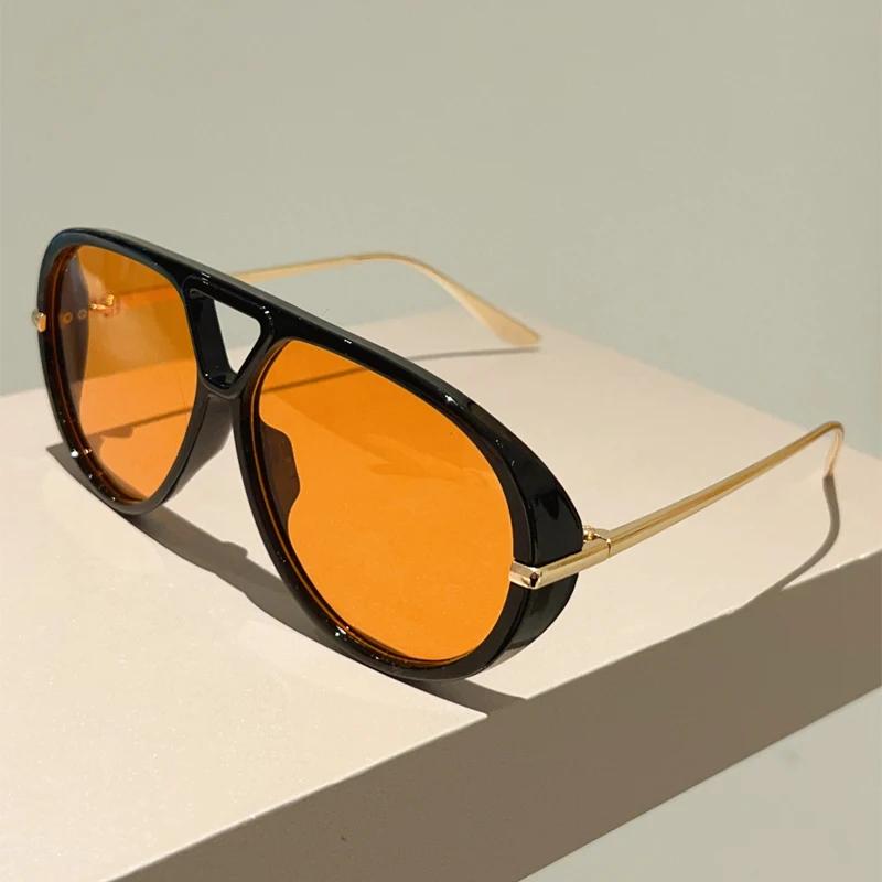 Oversized Pilot Sunglasses New In Vintage Double Bridge Sun Glasses Women Trendy Luxury Brand Design Outdoor Shades Glasses