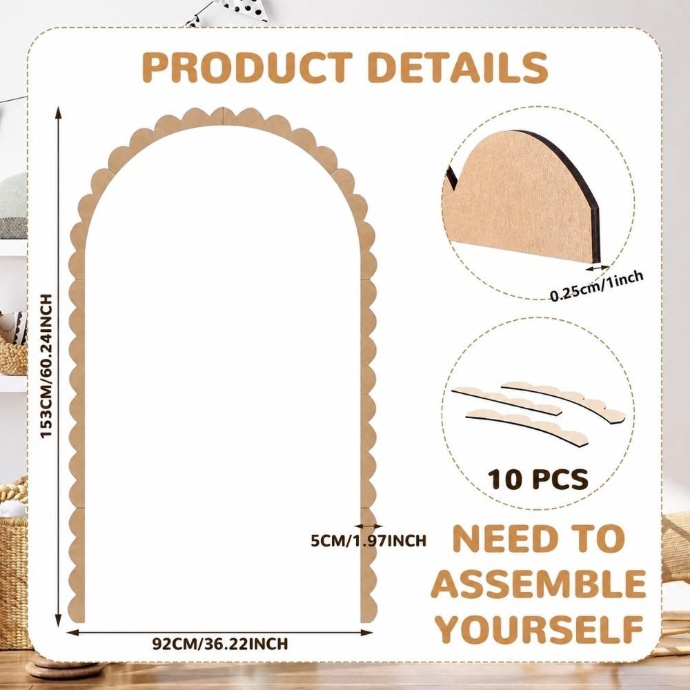 Scene Layout Arch Door Wall Decoration Wood Trim Crafts Ornament Wall Decorative Decals Nursery