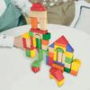 50 Pieces Wooden Building Blocks Educational Toy Montessori Toys Geometry Wood Preschool