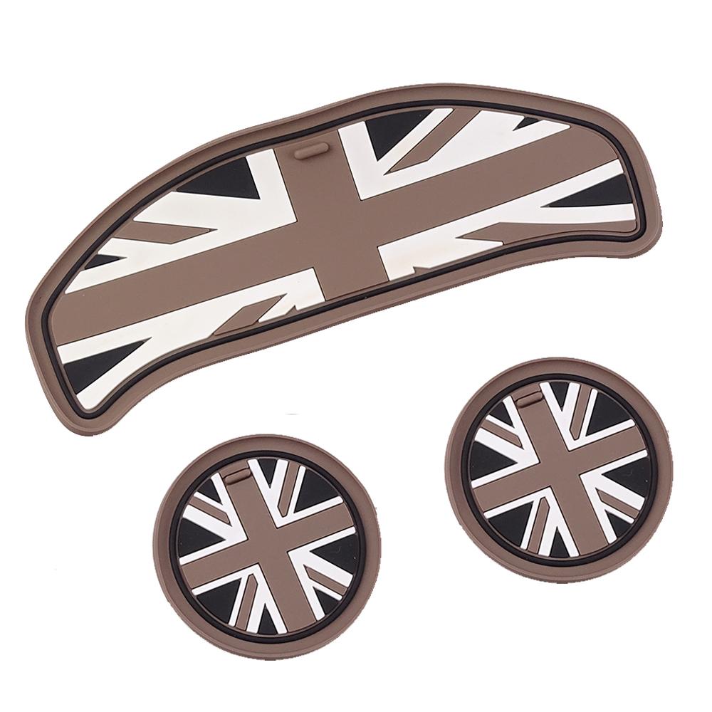 3 шт. Union Jack Подушка-подставка под чашку кофе для автомобиля, Хранение, Автомобильный нескользящий коврик, Аксессуары для Mini Cooper Clubman F55 F56 F60 F54 F57