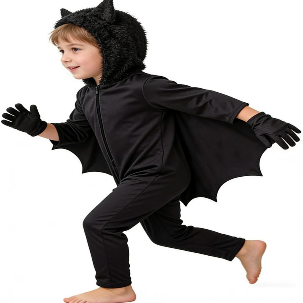 Children's performance costume, jumpsuit, bat costume, Halloween costume, stage performance outfit Cosplay Clothing36Years Old