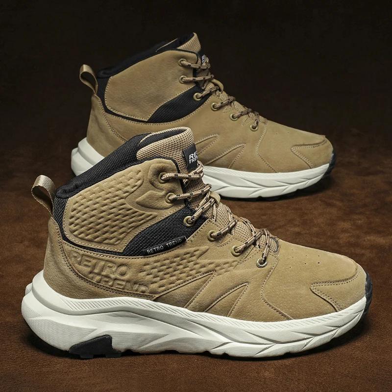 High Quality Casual Sports Men Hiking Shoes Tourist Trekking Sneakers Mountain Boots Climbing Fashion Outdoor Work Ankle Boot