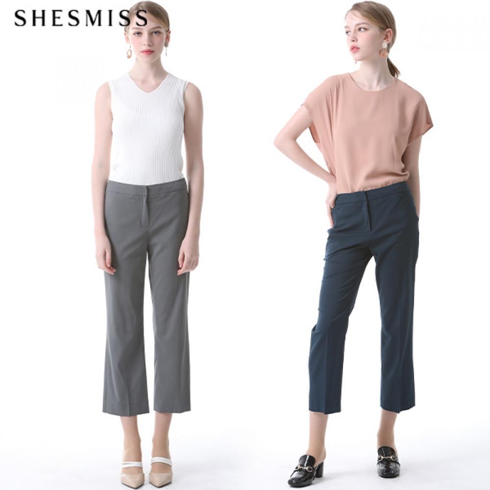 Она S miSS классические однотонные брюки с разрезом сбоку