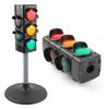 Traffic Light Toy Height Adjustable Kids Toy Educational Sound Flashing Traffic Light Model for Home