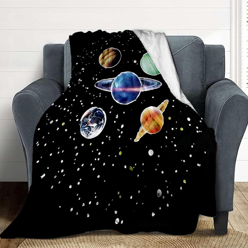 Solar System Flannel Blanket Throw Blanket Soft Warm Sofa Bed Camping Car home Decor Unique Christmas Gift C930772
