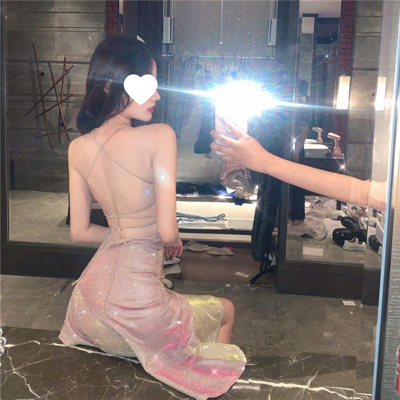 Лето 2025 Сексуальное облегающее платье-слинг с рыбьим хвостом для женщин