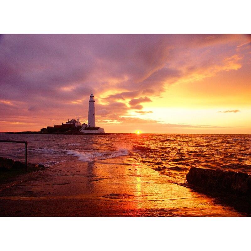 DIY 5D алмазная живопись закат пляж Алмазная вышивка вид на море вышивка крестом полная круглая дрель искусство домашний декор ручной подарок