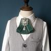 Polyester Rhinestone Bow Tie Solid Color Shirt Collar Luxury Ribbon Bow Tie  Daily