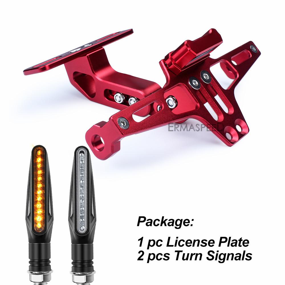 Держатель рамок номерного знака мотоцикла и светодиодный указатель поворота мотоцикла для мотокросса, уличного велосипеда, мотоцикла