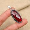 Ювелирные изделия из стерлингового серебра 925 пробы с прекрасным красным гранатом и драгоценным камнем ручной работы