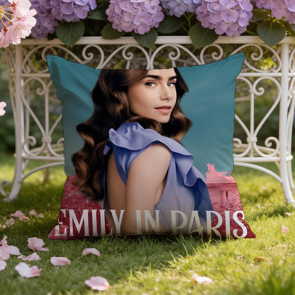 Чехол для подушки E-Emily в P-ParisS (из фильма) Двусторонний чехол для подушки для дома и автомобиля: Двусторонняя конструкция для максимального комфорта