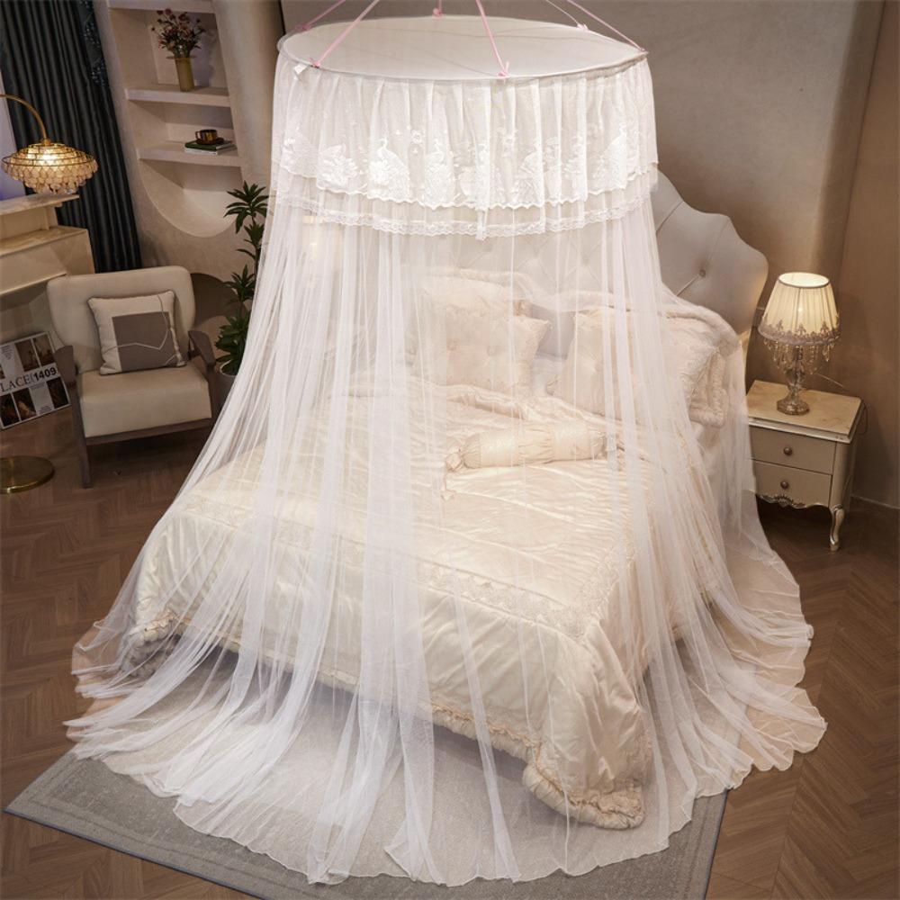 Fine Mesh Hanging Princess Mosquito Net Lace Bed Canopy Romantic Dome Mosquito Net  Girls Room