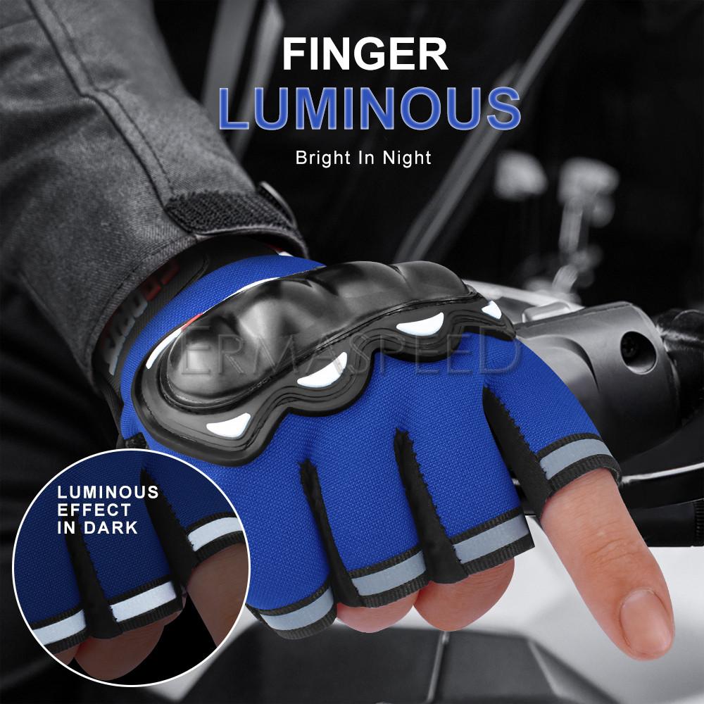 Мотоциклетные перчатки без пальцев, летние дышащие защиты суставов пальцев, защитное снаряжение для мотоспорта, гонок на мотоцикле, половина пальца
