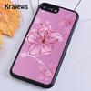 Krajews Butterflies Hibiscus Flowers Soft Phone Case Cover For iPhone 17 Air 16 15 14 plus 11 12 13 pro max coque Fundas