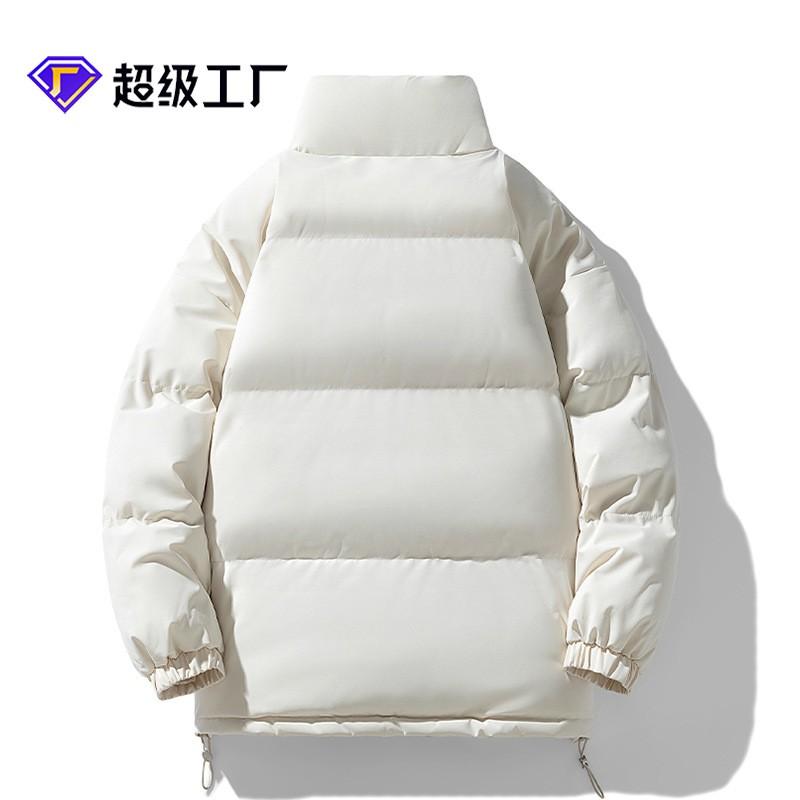 Unisex Winter Cotton Padded Jacket Thick Warm Loose Fit Stand Collar Hooded Casual Coat Men Women Teens