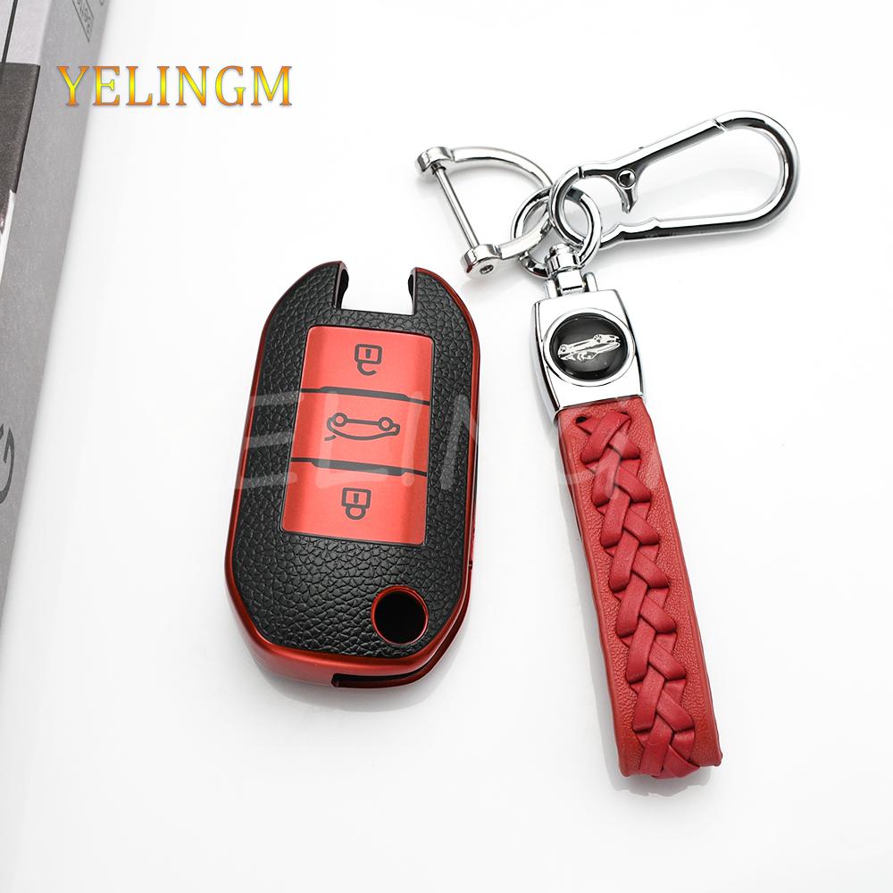 Чехол для автомобильного ключа для Citroen C3 C5 Cactus Berlingo Для Peugeot 3008 2008 208 508 408 308 T9 4008 5008 Брелок Автомобильные аксессуары