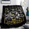 1 шт. Фланелевое одеяло с принтом Wu-Tang Clan, Высокое качество, Для всех сезонов, Декор для дома, Тепло и уют, Идеально для рождественских подарков