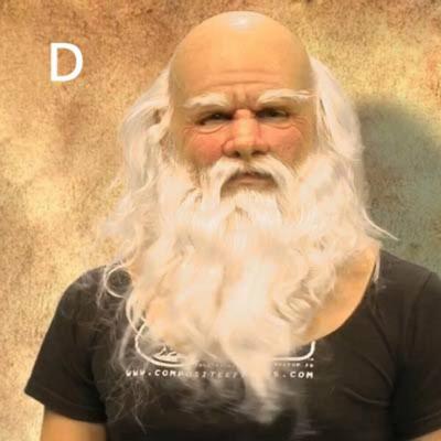 Рождественский косплей Веселье Реалистичная маска Санта-Клауса с кожей человека Белая борода Старик (Рождественские товары)