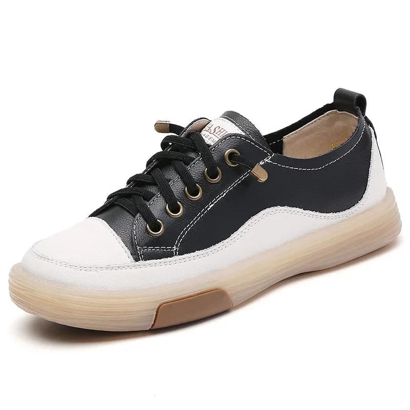 Women Summer Casual Outdoor Jogging Shoes Cow Leather Soft Sole Slip-on Flat Loafers Ladies Sneakers Breathable Walking Trainers