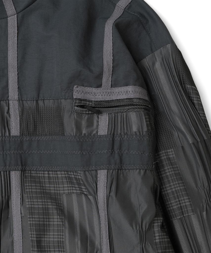 THE COLDEST MOMENT Tcm Patchwork Pattern Windstopper (Black)