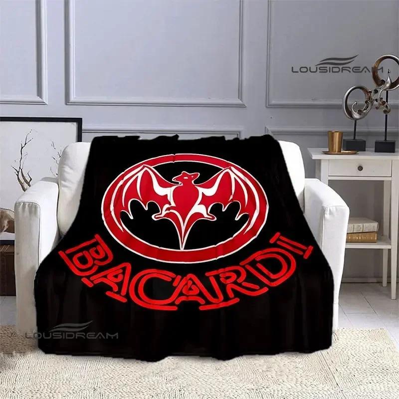 Плед с принтом логотипа Bacardi wine детский теплый красивый фланелевый мягкий и удобный домашний дорожный плед подарок на день рождения