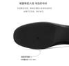 St&Sat/Saturday Shallow Spring Single Shoes with Mid Heel and One Step Style Women's Shoes with Square Head and Thick Heel, Mary Jane