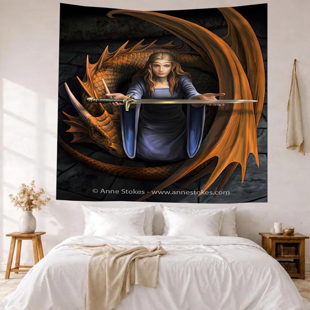 Gothic Style Wall Decor Tapestry Art For Pet Memorial Birthdaywedding Party Backdrop Family Gift