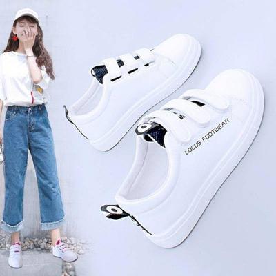 Модная женская обувь, дышащая повседневная обувь, студенческая обувь на липучке, весенне-летняя обувь на плоской подошве