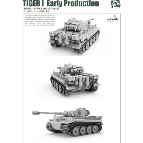 Border Model 1/35 Немецкий Тигр I Ранний выпуск Сборный пластиковый набор BT010