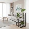 Standing flower stand, flower rack, plant pots, 4 shelves, loft style